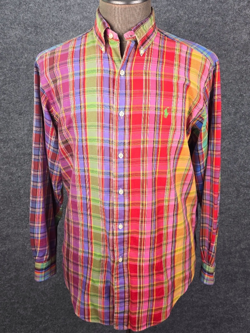 Polo Ralph Lauren Classic Fit Madras Plaid Shirt Men’s Medium